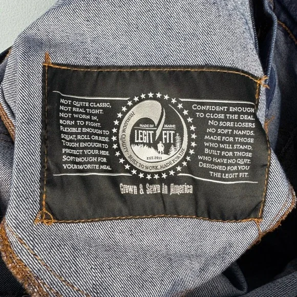 Orgin Delta Flex Legit Fit Staight Leg Jeans Men's 36x31 Blue Dark Wash‎ Denim - Picture 7 of 8